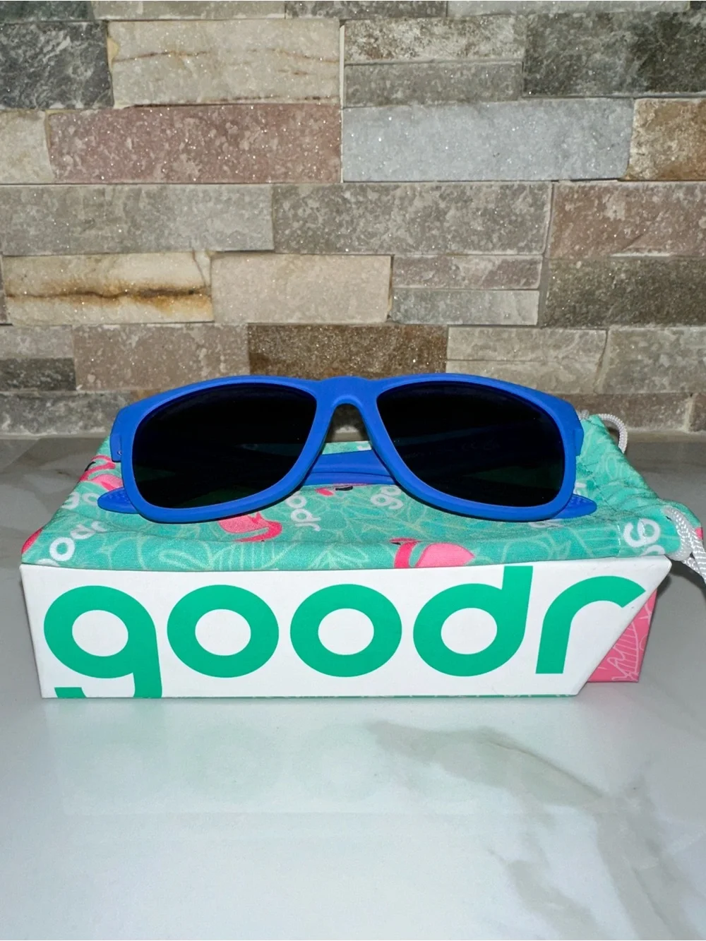 BFG Blue Men's Sunglasses with Dark Lenses